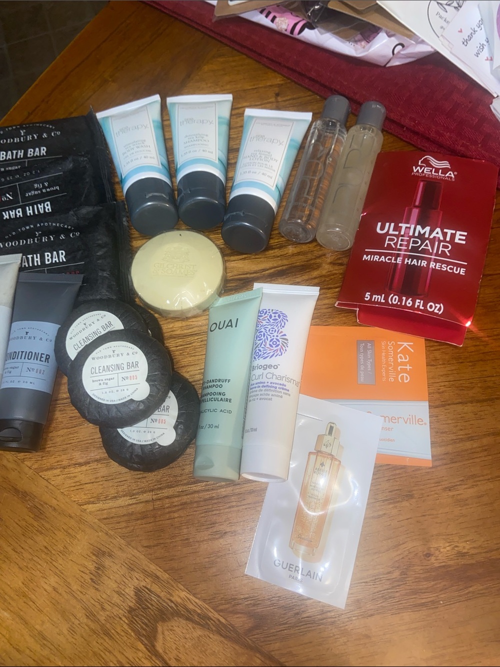 OUAI Body Wash & Assorted Bath Samples - White, Black, Orange